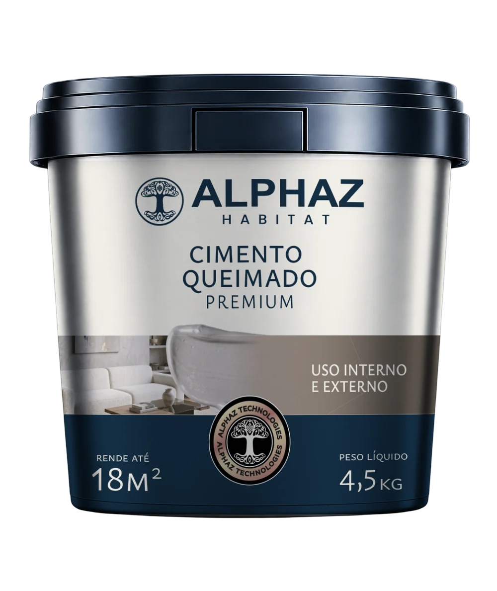 Balde de Cimento Queimado Premium da Alphaz Habitat